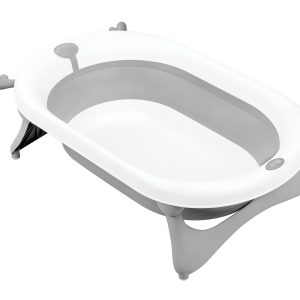 • Adecuado para niños de 0 a 36 m• Diseño compacto y plegable• Materiales no tóxicos de alta calidad• Fácil de limpiar• Con tapón de vaciado en el fondo de la bañera• Certificación del Reglamento REACH Dimensions- Producto 80x235x49 cm / Plegado 80x10x49 c