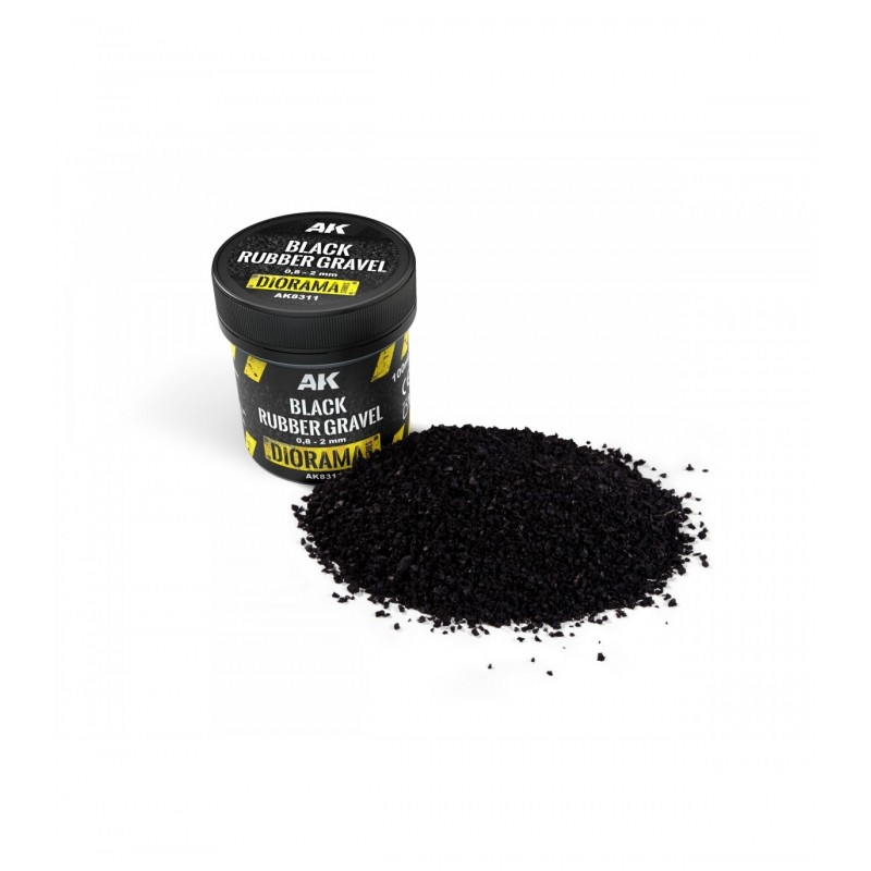 AK: Black Rubber Gravel 0,8-20mm (AK8311)