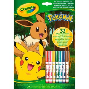 Pokémon Libro Actividades con 7 Rotuladores