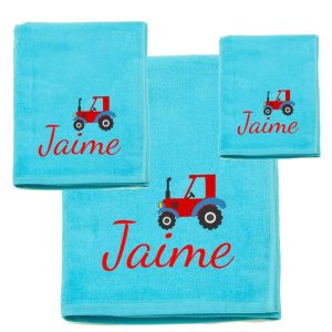 Conjunto 3 Toallas Personalizadas Modelo Tractor