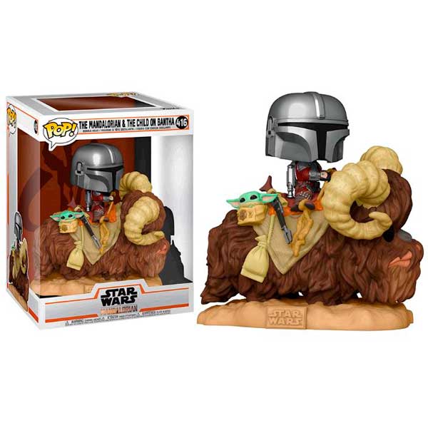Figura Funko Pop! The Mandalorian y The Child en Bantha Star Wars 416