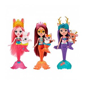 Enchantimals Pack 3 Sirenas Muñecas con Mascotas
