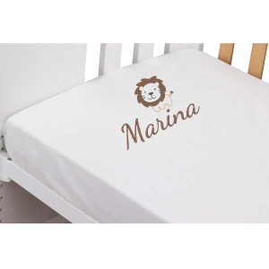 Sábana Bajera Personalizada especial Guarderías Modelo Lion