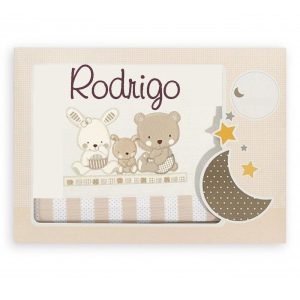 Sábanas Cuna Personalizadas Love Beige