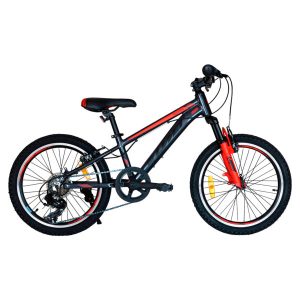 Bicicleta Infantil 20 Pulgadas 4MOTION ALUMINIO Gris-Roja Cambio y Suspensión Aluminio