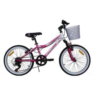 Bicicleta Infantil 20 Pulgadas DIANA Rosa-Blanca Cambio y Suspensión Acero