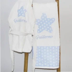Pack baño Albornoz y toalla personalizable