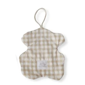 Chupetero-doudou Vichy beige