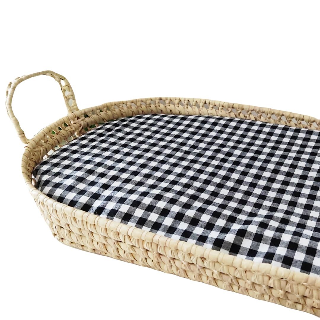 Funda Cambiador Bebé Vichy negro