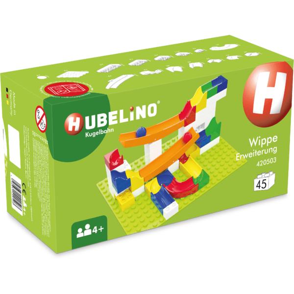 HUBELINO® Expansión para pista de bolas, balancín 45 piezas